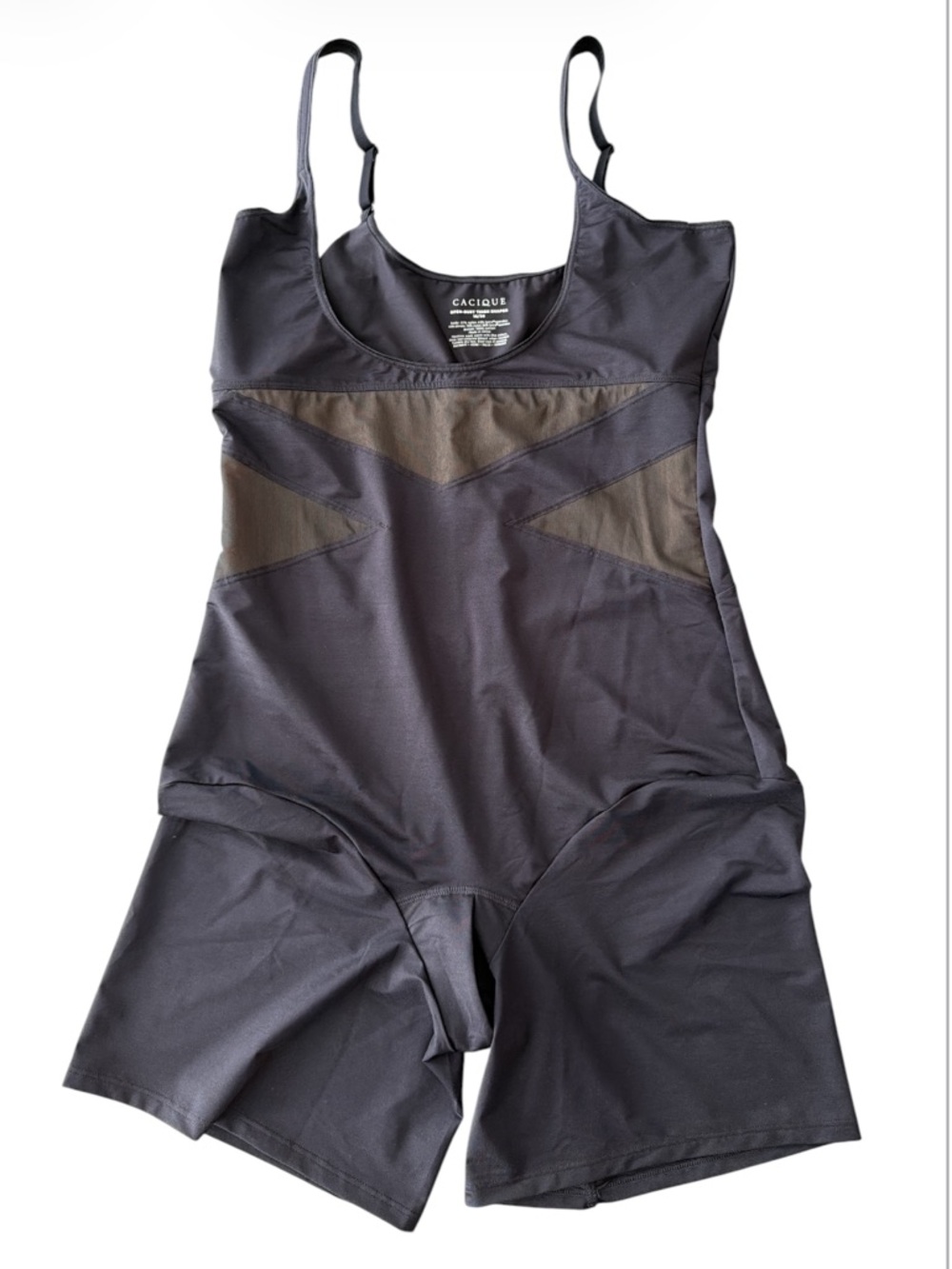 NWT Cacique Lane Bryant Open Bust Thigh Shaper Bodysuit Black Plus Size 18/20